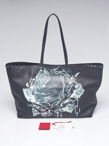 Valentino garavani rockstud undercover print leather tote bag Clearance