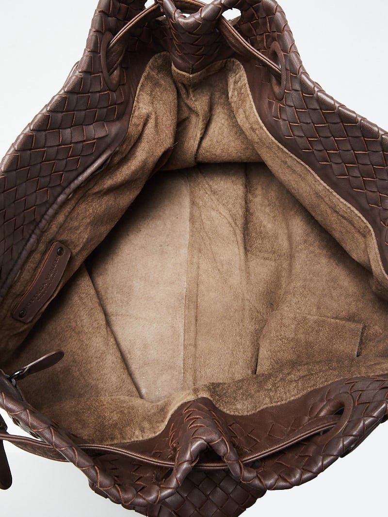 Bottega Veneta Brown Intrecciato Nappa Drawstring Hobo