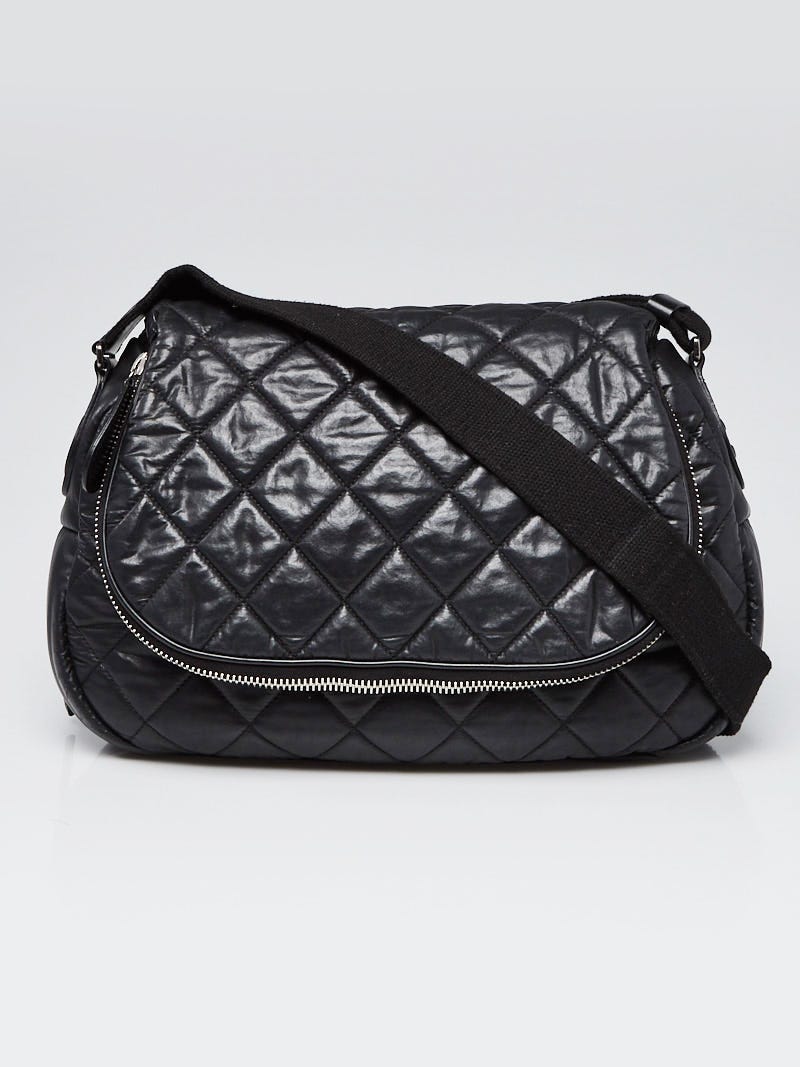 Chanel Black Quilted Coated Canvas Coco Cocoon Large Messenger Bag -  Yoogi's Closet