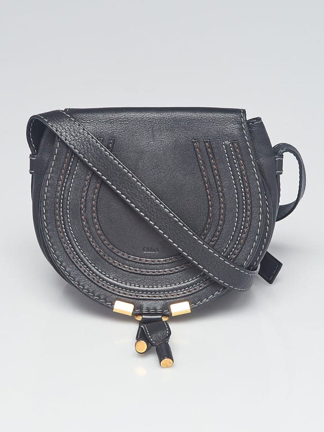 Chloe Black Leather Marcie Mini Crossbody Bag