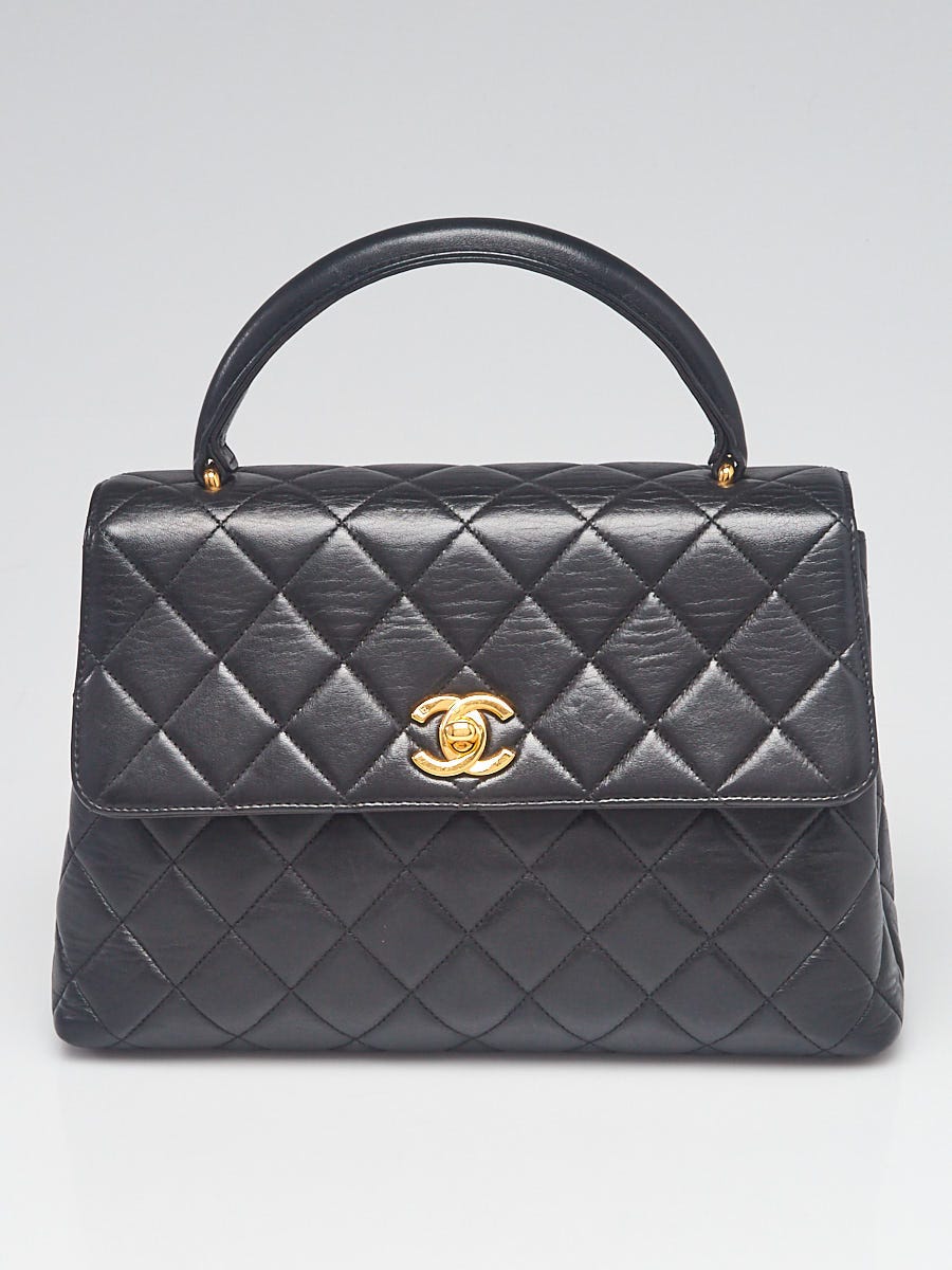 Chanel Black Quilted Lambskin Leather Small Kelly Flap Bag