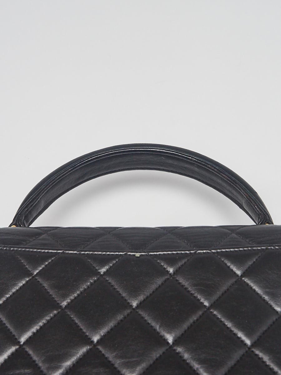 Chanel Black Quilted Lambskin Leather Small Kelly Flap Bag