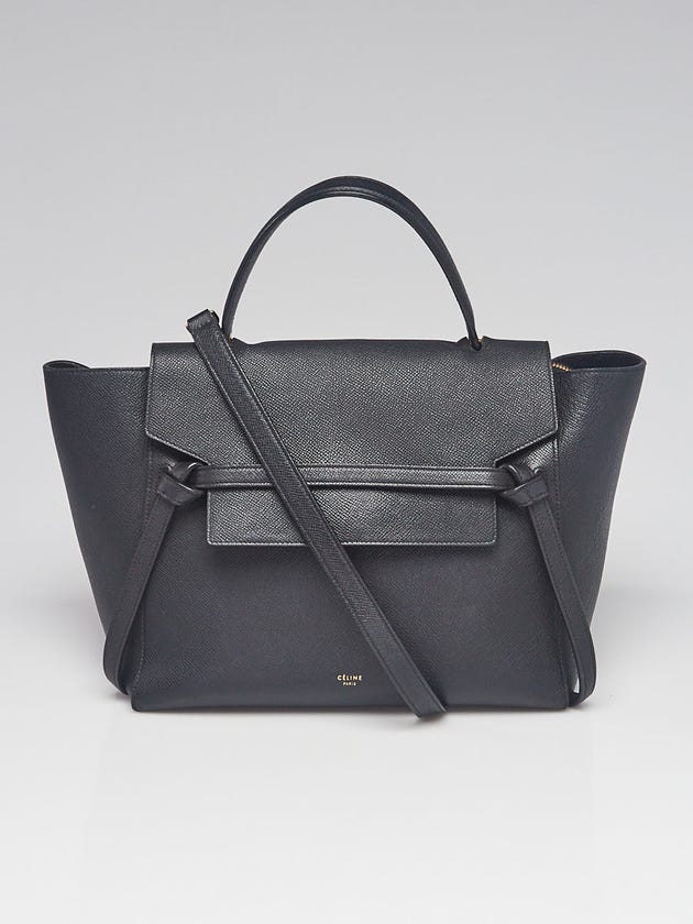 Celine Black Grained Leather Mini Belt Bag