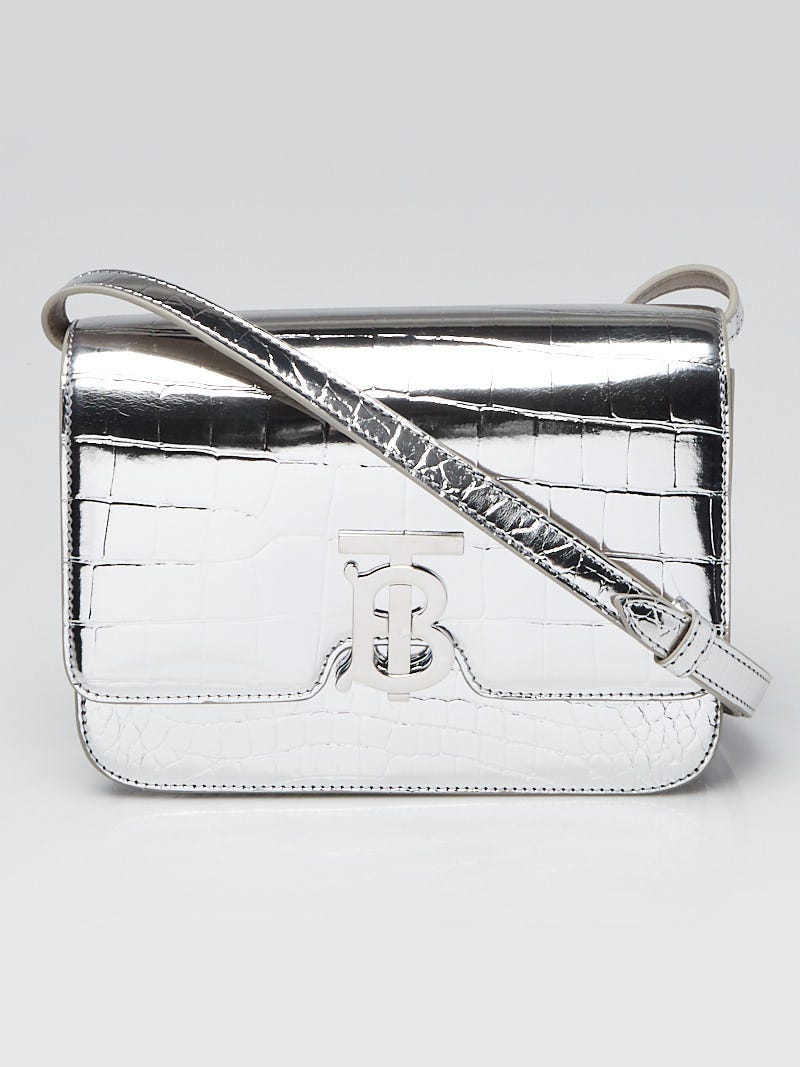 Silver croc bag hot sale