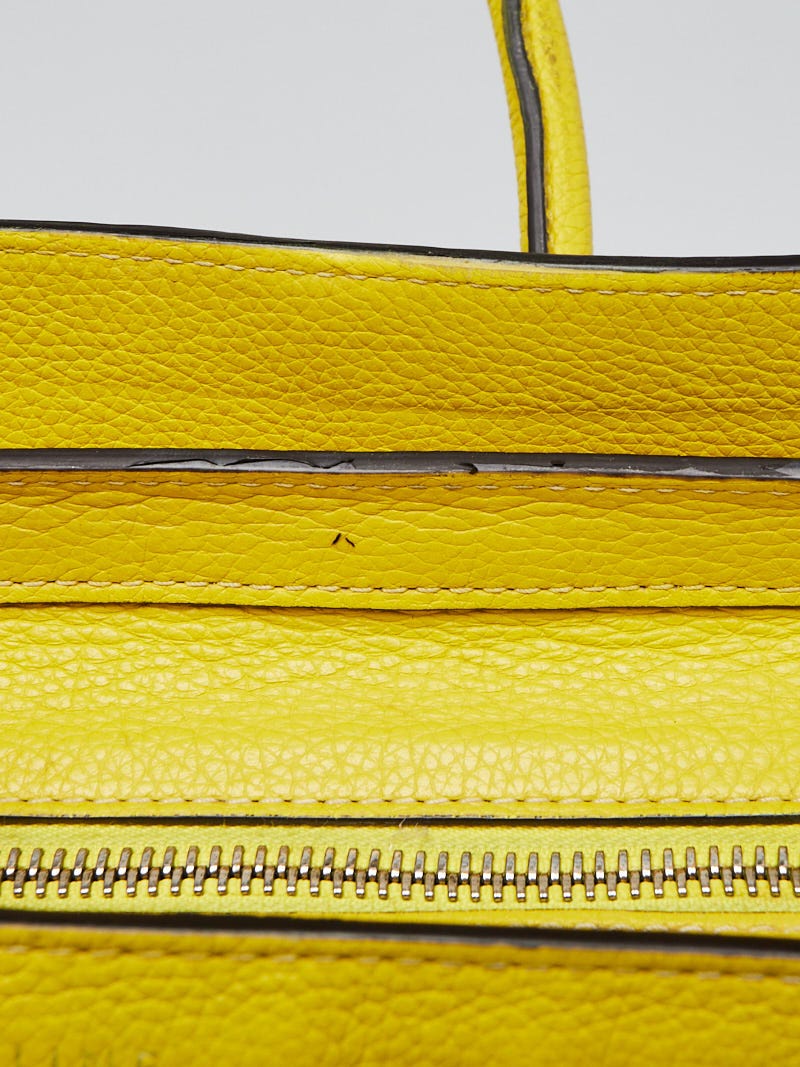 Celine Bag Micro Luggage Yellow Crocodile Tote New w/Box – Mightychic