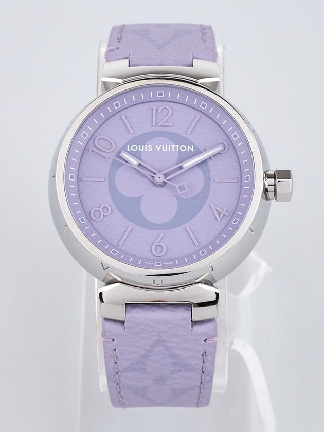Louis Vuitton 41.5 Lilac Monogram Canvas My LV Tambour Quartz Watch