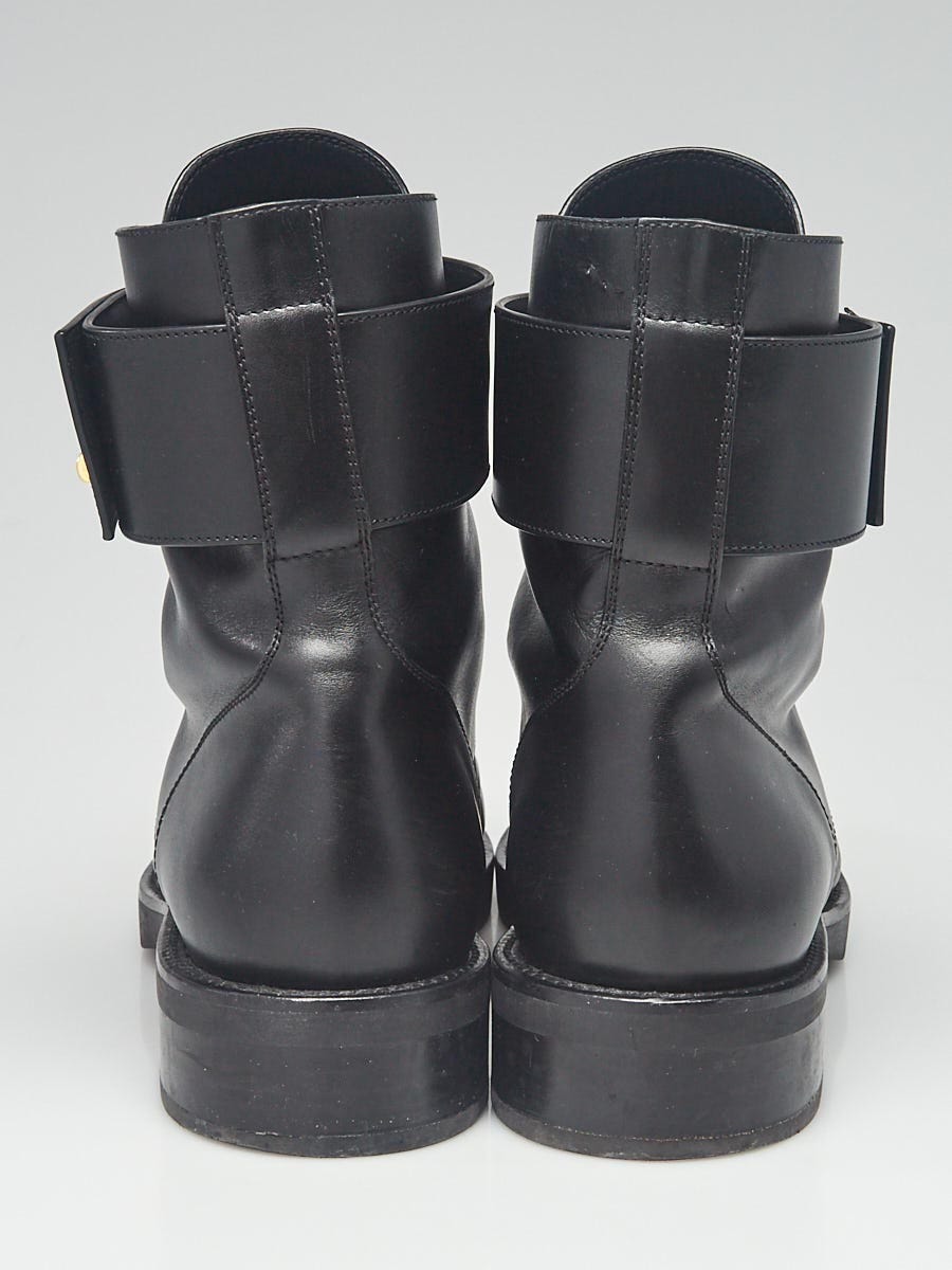 Louis Vuitton Black Leather Wonderland Ranger Ankle Length Combat Boots  Size 36 Louis Vuitton