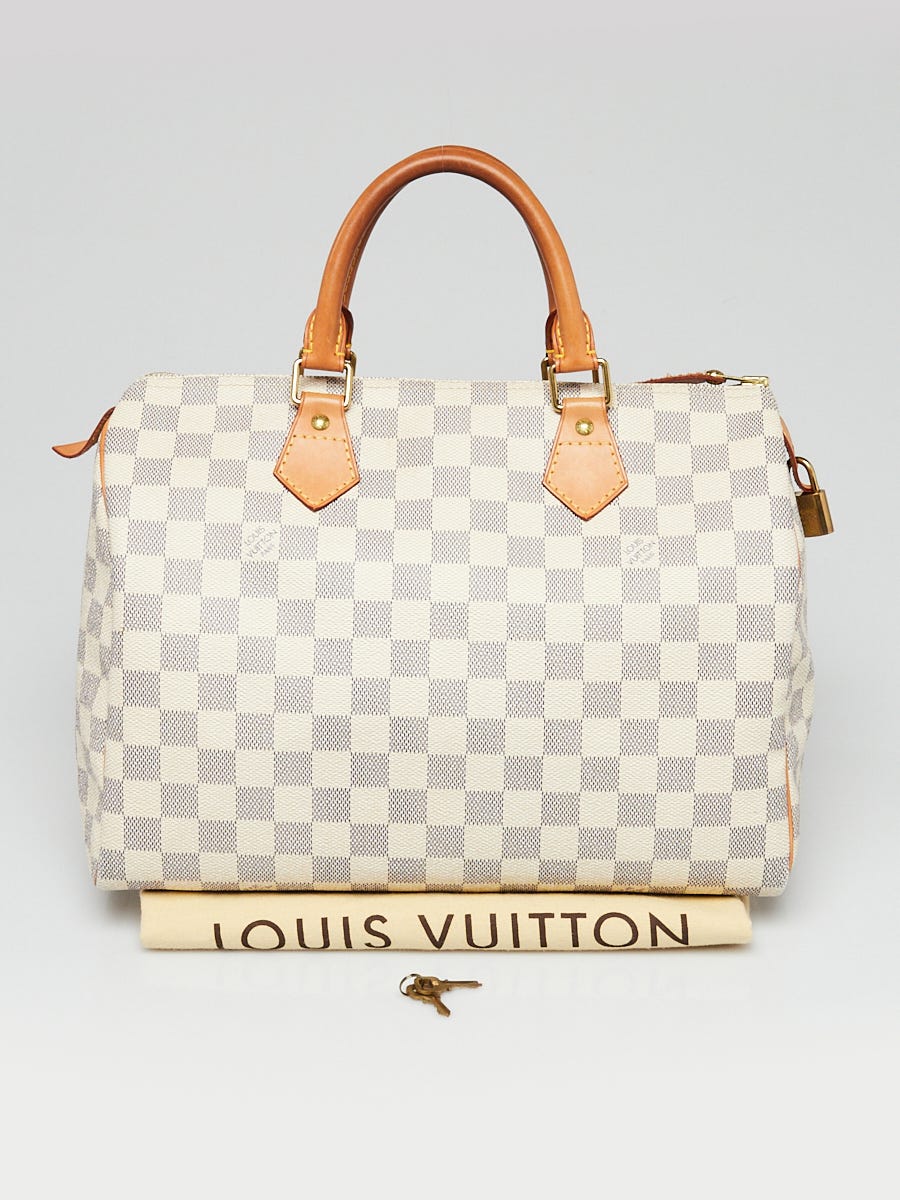 Louis Vuitton - Authenticated Speedy Handbag - Cloth Beige for Women, Never Worn