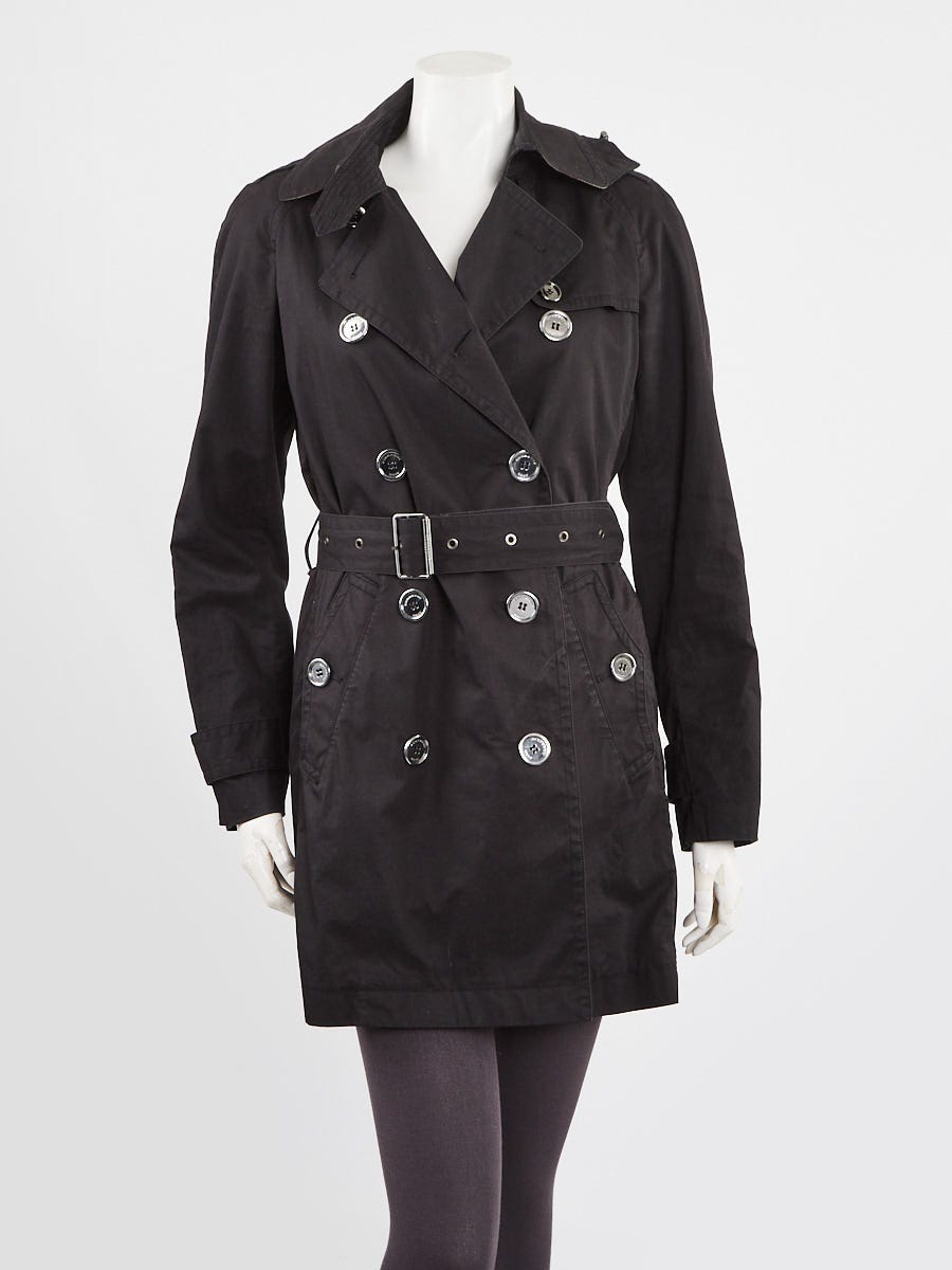 Burberry trench coat womens black on sale