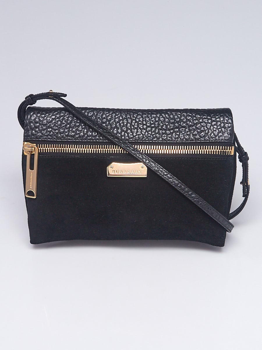 Burberry Black Embossed Leather Orchard Bowler Bag