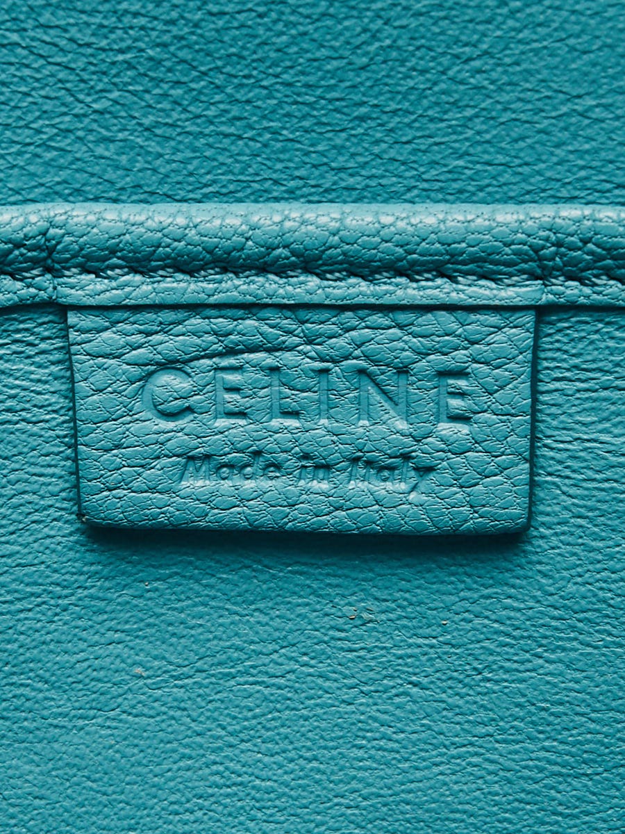 Celine Antarctic Pebbled Leather Nano Luggage Tote Bag | Yoogi's