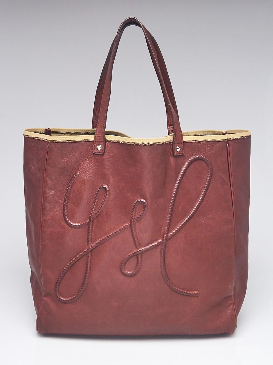 Yves Saint Laurent Dark Brown Canvas Signature Tote Bag - Yoogi's Closet