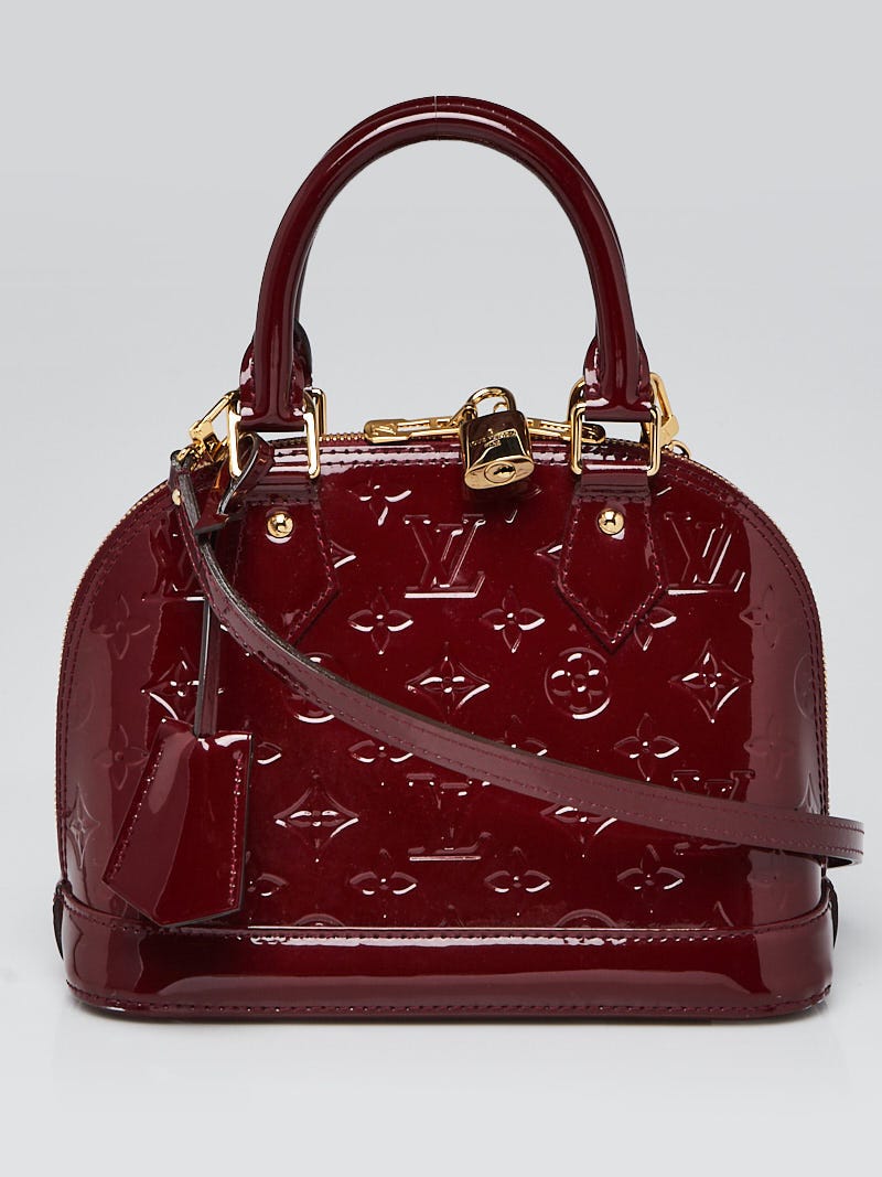 Louis Vuitton Alma BB Red Monogram Vernis Leather - Allu USA