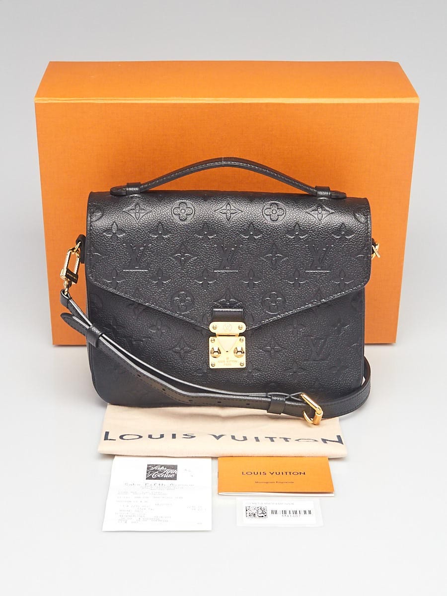 Louis Vuitton Black Monogram Empreinte Pochette Metis Bag - Yoogi's Closet