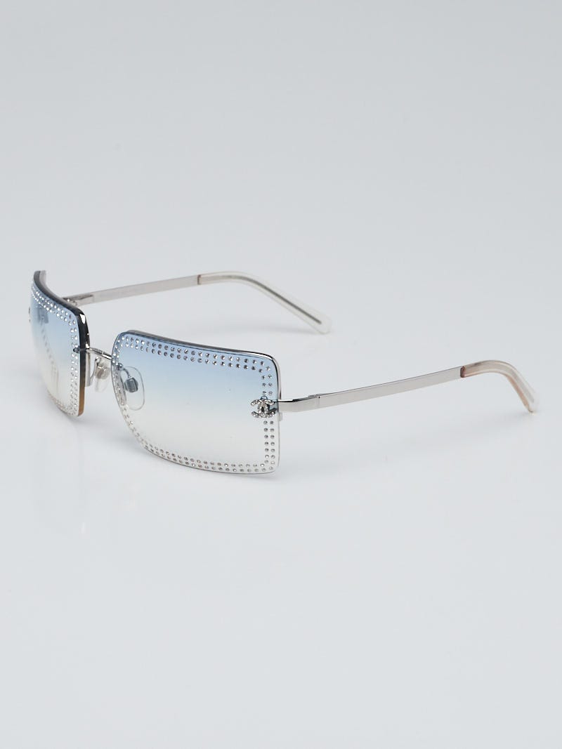 Authentic Vintage Chanel Crystal Rimless Sunglasses for Sale in