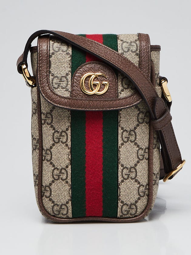 Gucci Beige Supreme GG Coated Canvas Ophidia Mini Bag