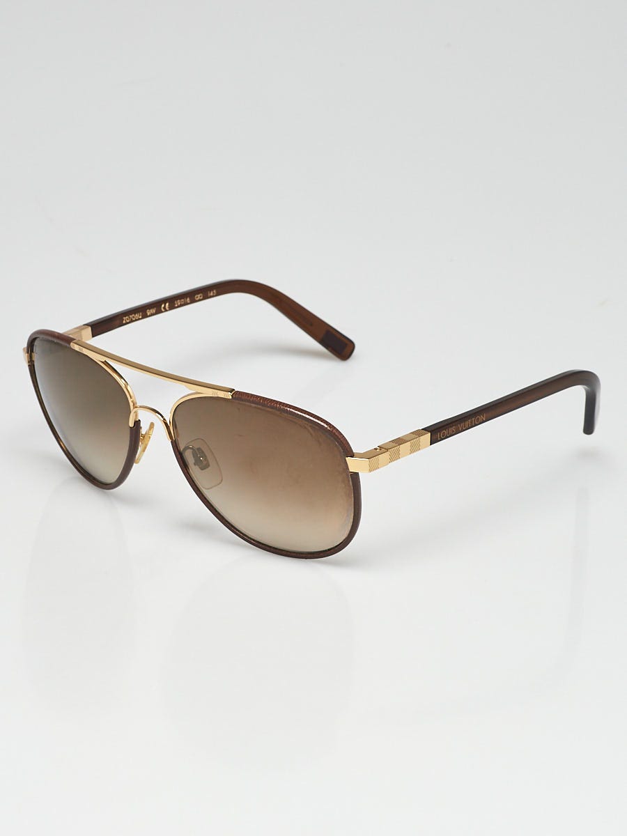 Louis Vuitton Goldtone Metal Attraction Pilot Aviator Sunglasses Z0706U -  Yoogi's Closet