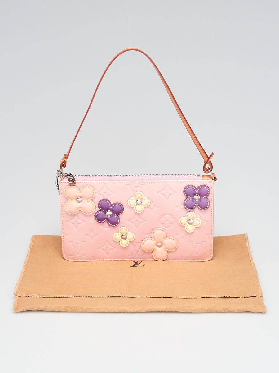 Louis Vuitton Vernis Lexington Fleurs Pochette Bag