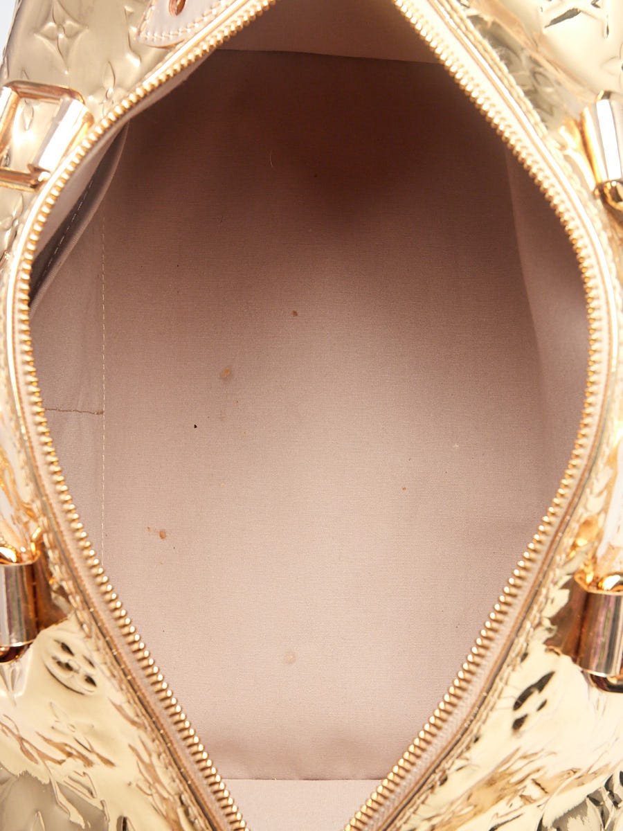 Louis Vuitton Limited Edition Gold Monogram Miroir Speedy 35 Bag - Yoogi's  Closet