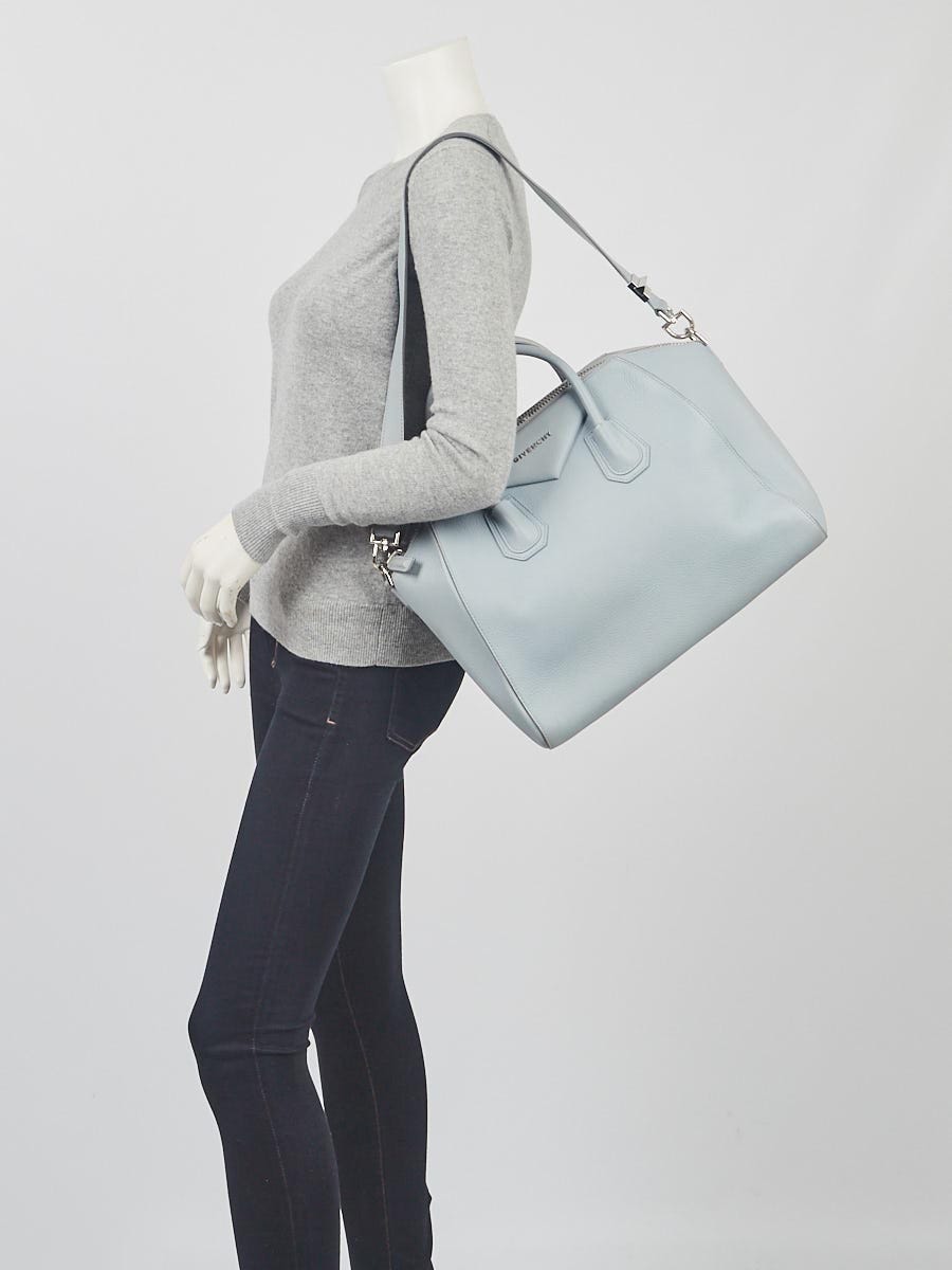 Givenchy Light Blue Sugar Goatskin Leather Medium Antigona Bag 