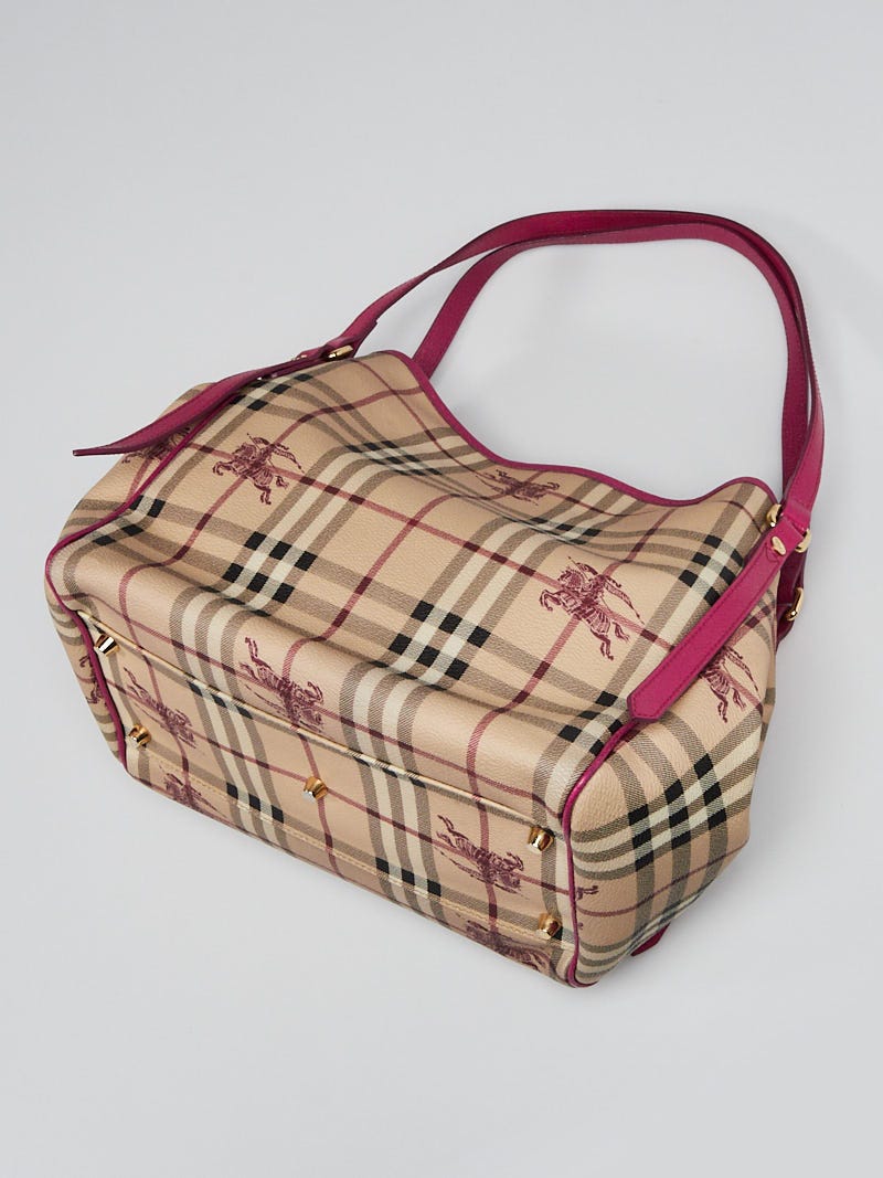 BURBERRY Haymarket Check Canterbury Tote Pink 904428