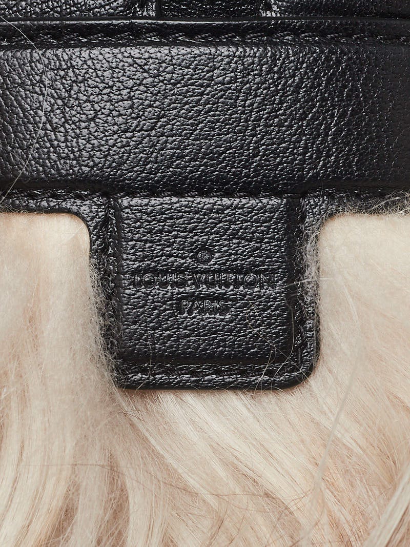 Louis Vuitton Black Grained Calfskin and White Shearling Monogram