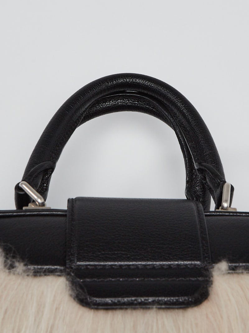 Louis Vuitton Limited Edition White/Black Goat Fur/Leather