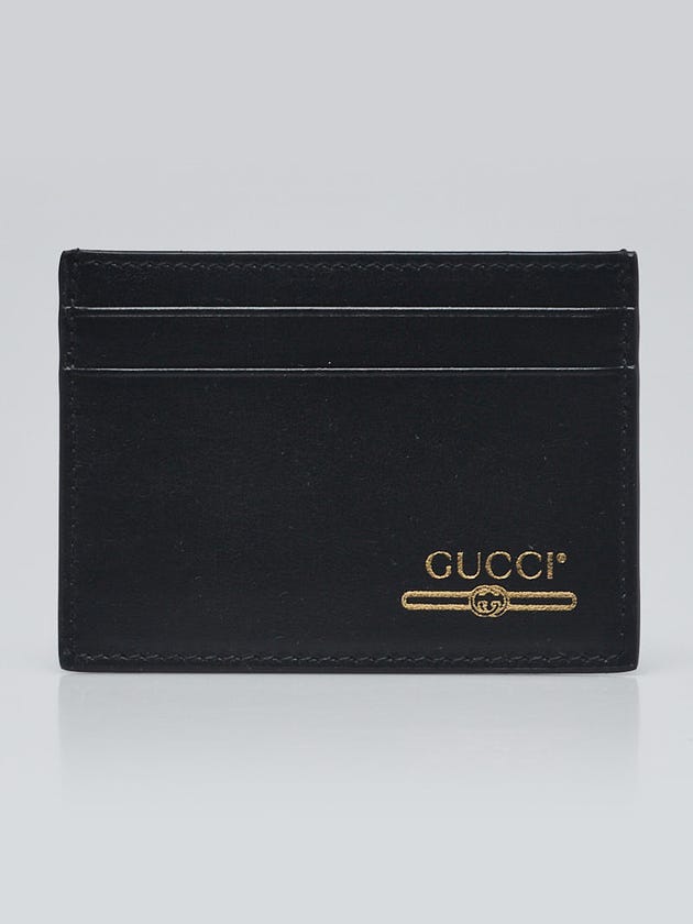 Gucci Black Leather Card Case