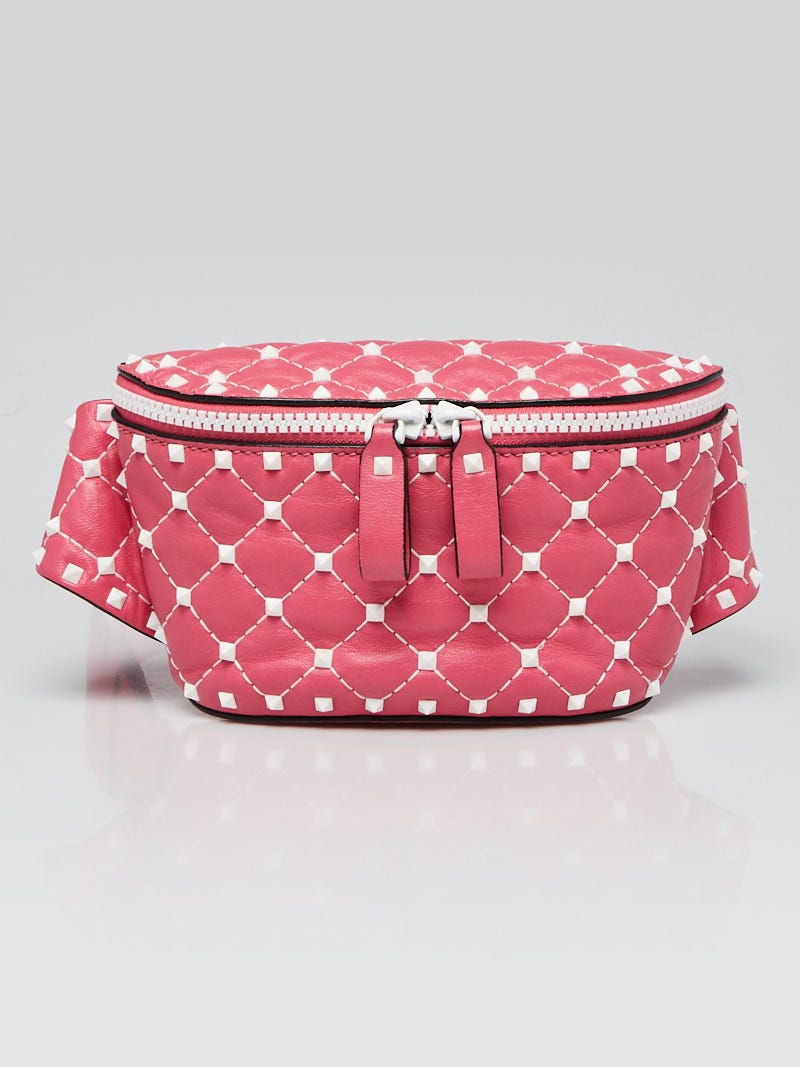 Pink quilted hot sale belt bag