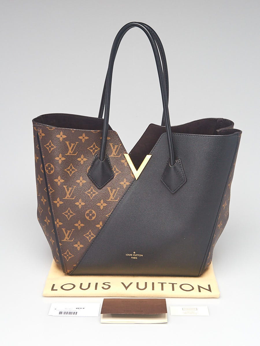 Louis Vuitton Monogram Canvas and Black Leather Kimono MM Tote Bag -  Yoogi's Closet