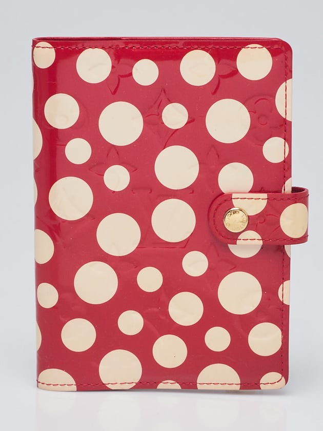 Louis Vuitton Limited Edition Yayoi Kusama Red Monogram Vernis Dots Infinity Agenda Cover PM