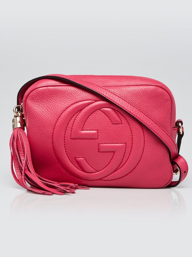 Gucci Pink Pebbled Leather Soho Disco Shoulder Bag