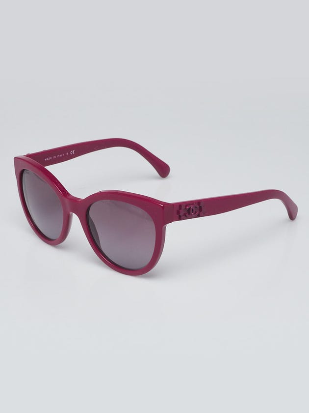 Chanel Fuchsia Acetate Frame Tinted Retro Sunglasses-5315