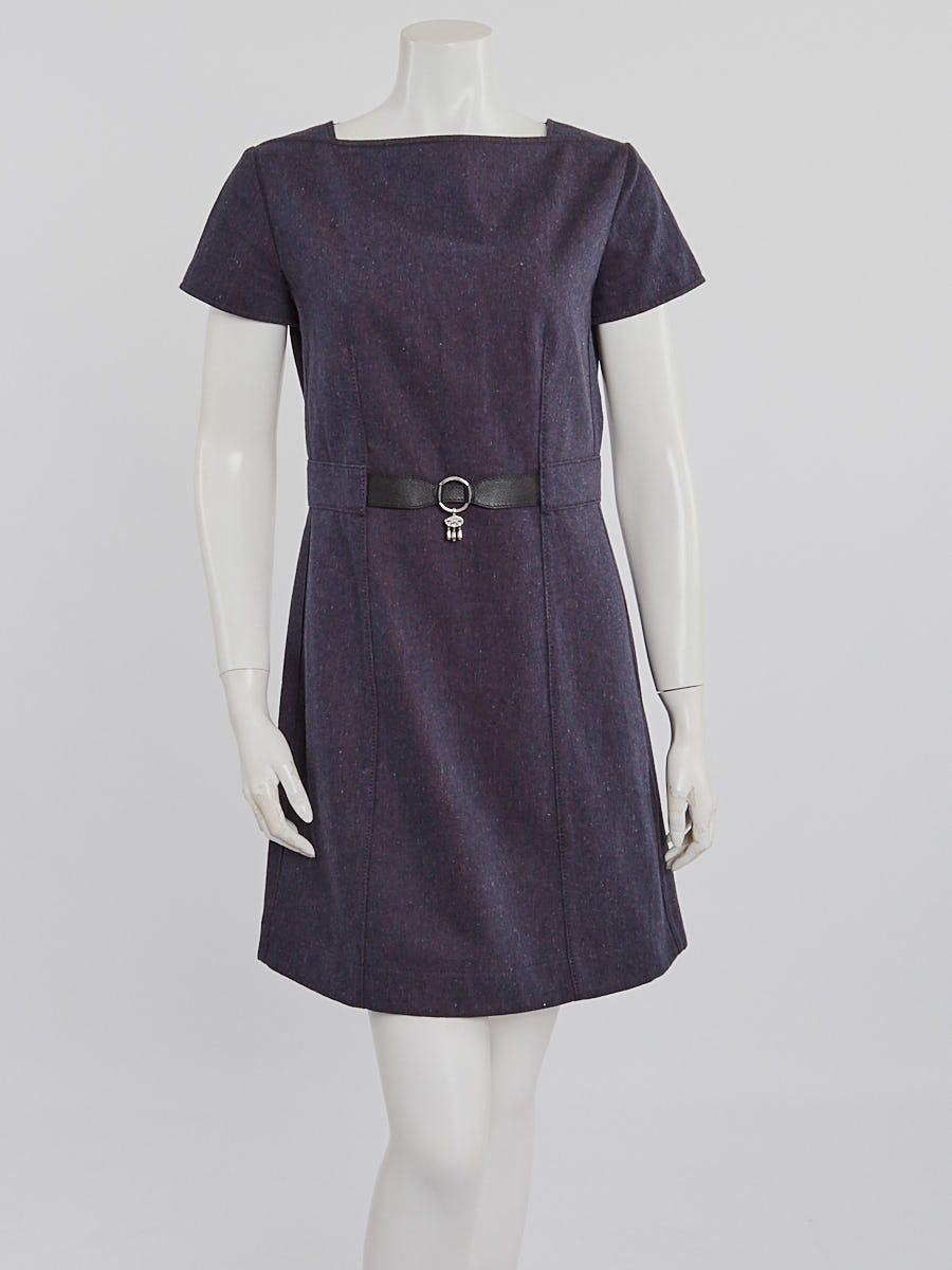 Hermes Blue Cotton A-Line Dress Size 6/38 | Yoogi's Closet