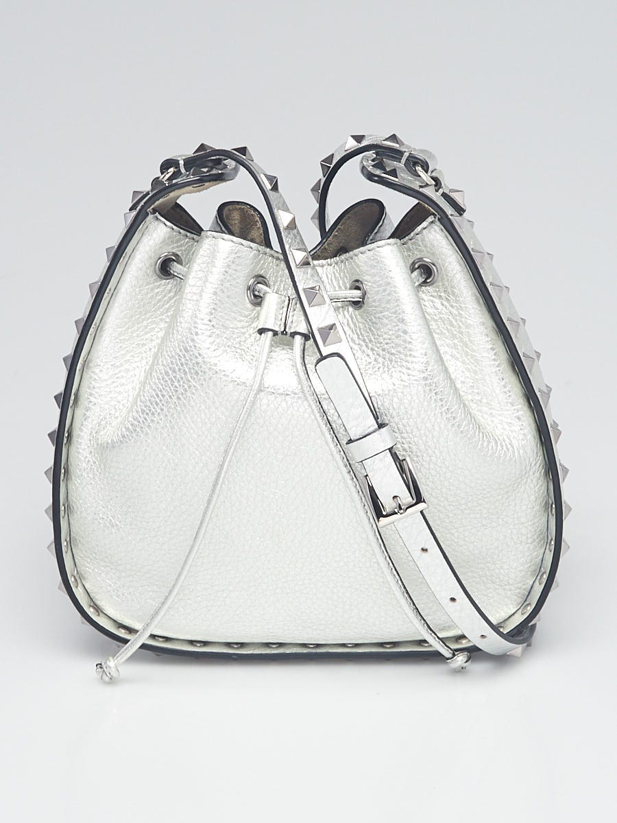 Silver Metallic Leather Mini Bucket Bag – Songbird Sewing Company