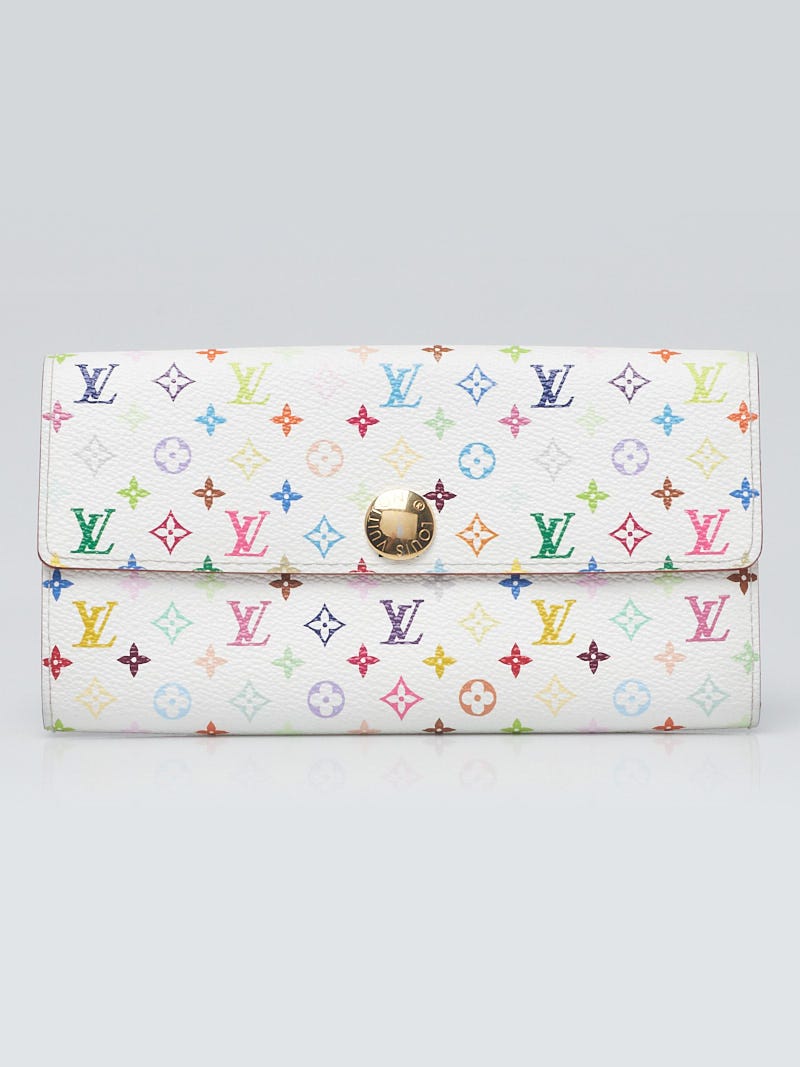 Louis Vuitton White Monogram Multicolore French Purse Wallet - Yoogi's  Closet