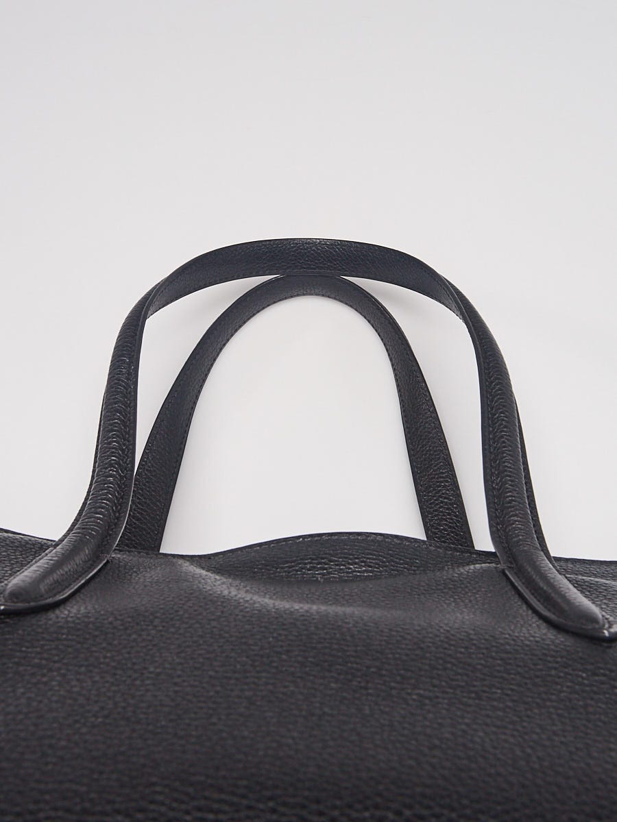 Alexander McQueen Black Calfskin Leather Medium Padlock Zip