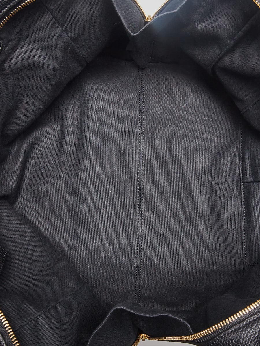 Alexander McQueen Black Calfskin Leather Medium Padlock Zip