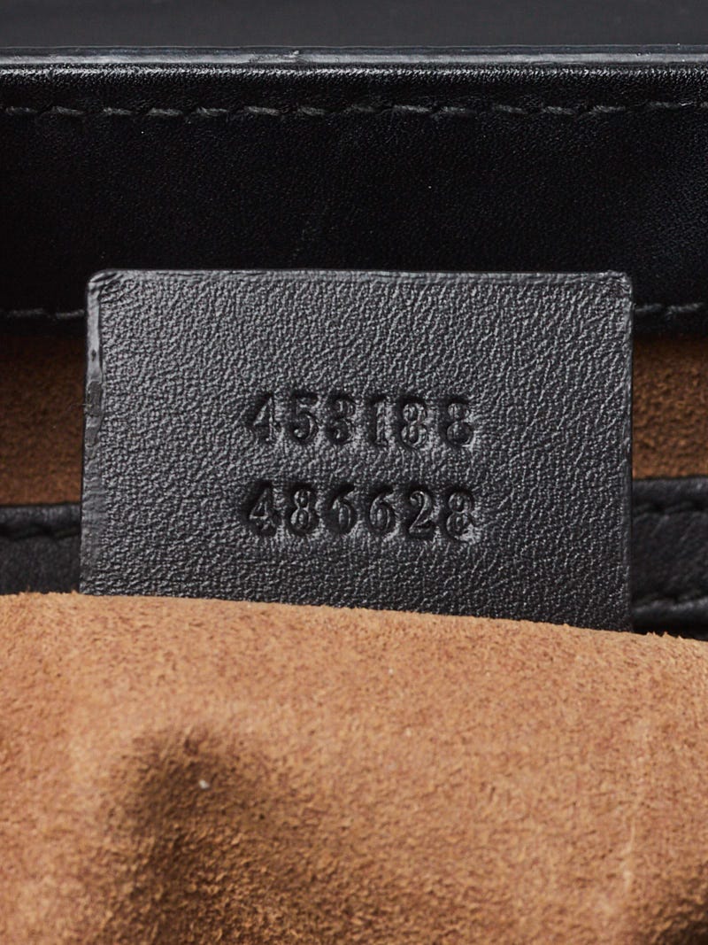 Gucci Beige/Black GG Supreme Coated Canvas and Leather Signature