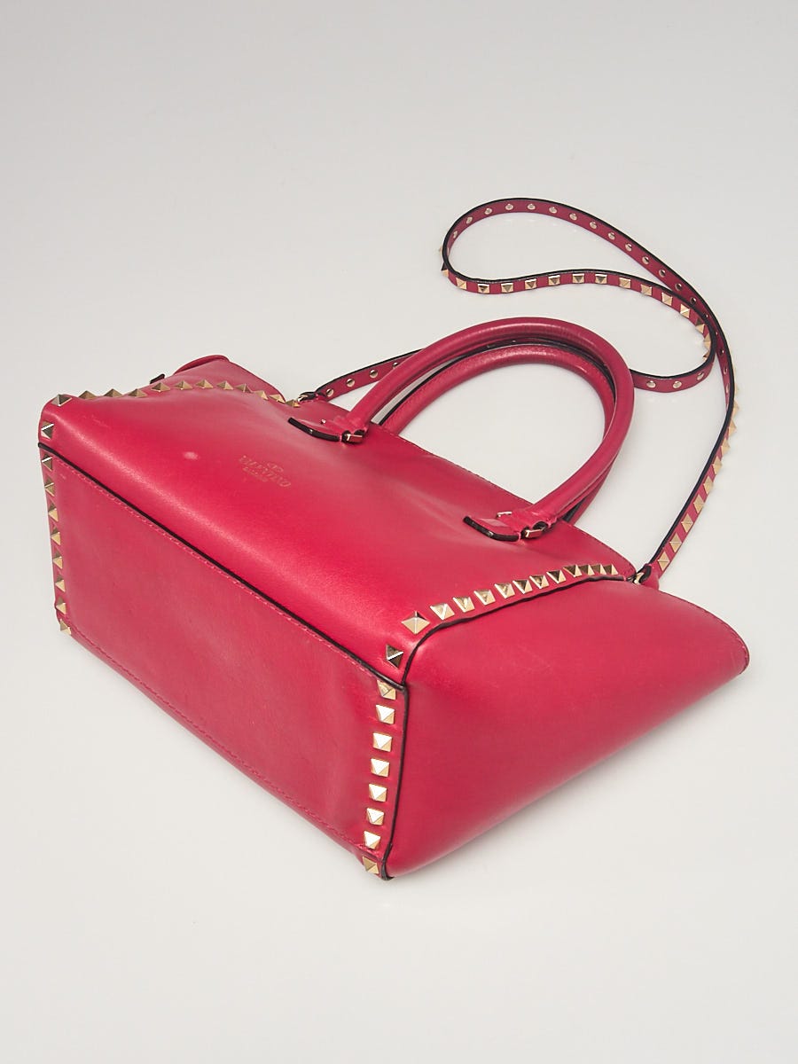 Valentino Garavani V Leather Tote Bag Pink 24Y