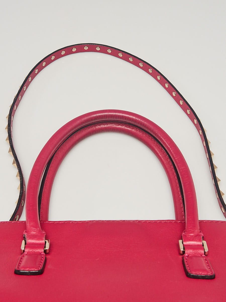 VALENTINO Rockstud Hand Bag Tote Bag leather Women Pink – Japan