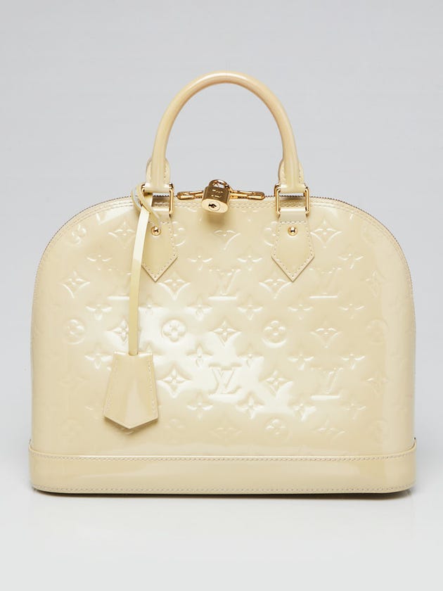 Louis Vuitton Blanc Corail Monogram Vernis Alma PM Bag