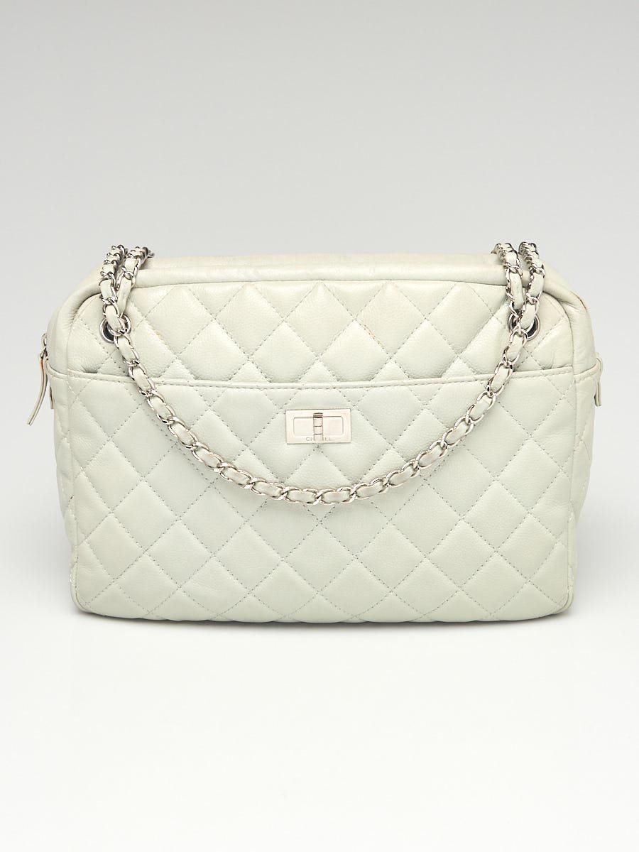 Chanel Light Grey Quilted Caviar Leather Reissue Large Camera Case Bag -  Yoogi's Closet
