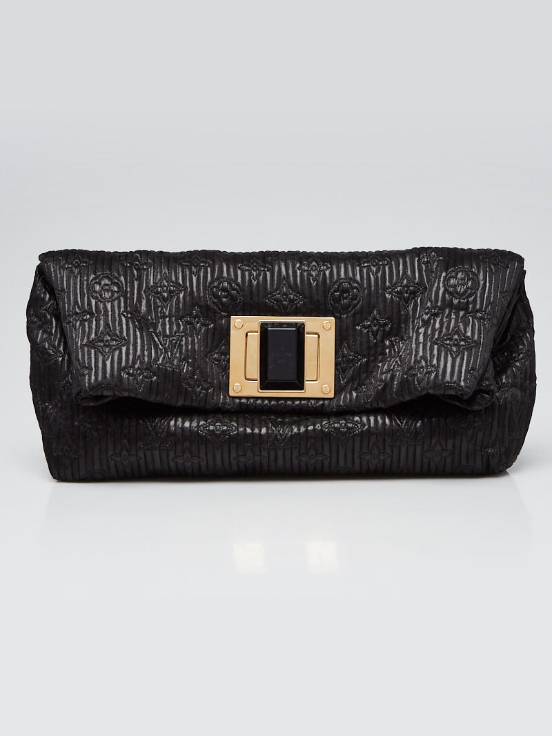 Louis Vuitton Limited Edition Black/Gold Monogram Jacquard Altair Clutch Bag  - Yoogi's Closet