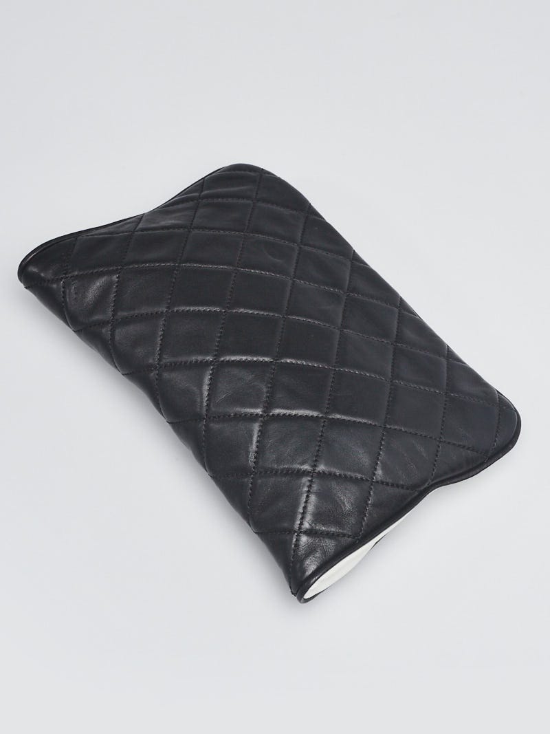 Chanel Black Quilted Lambskin Paris Limited Double Flap Jumbo