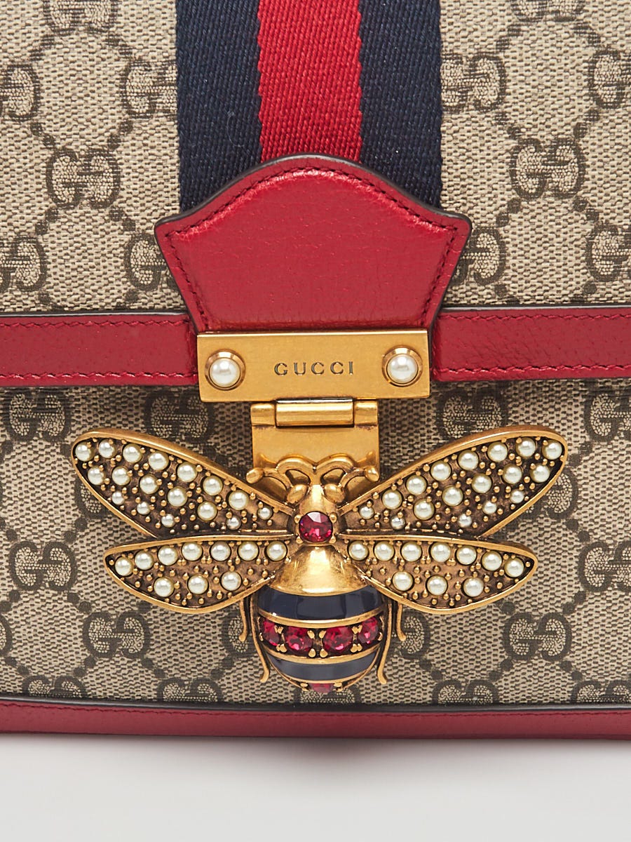 Gucci 'queen Margaret' Shoulder Bag With A Bee Motif in Black