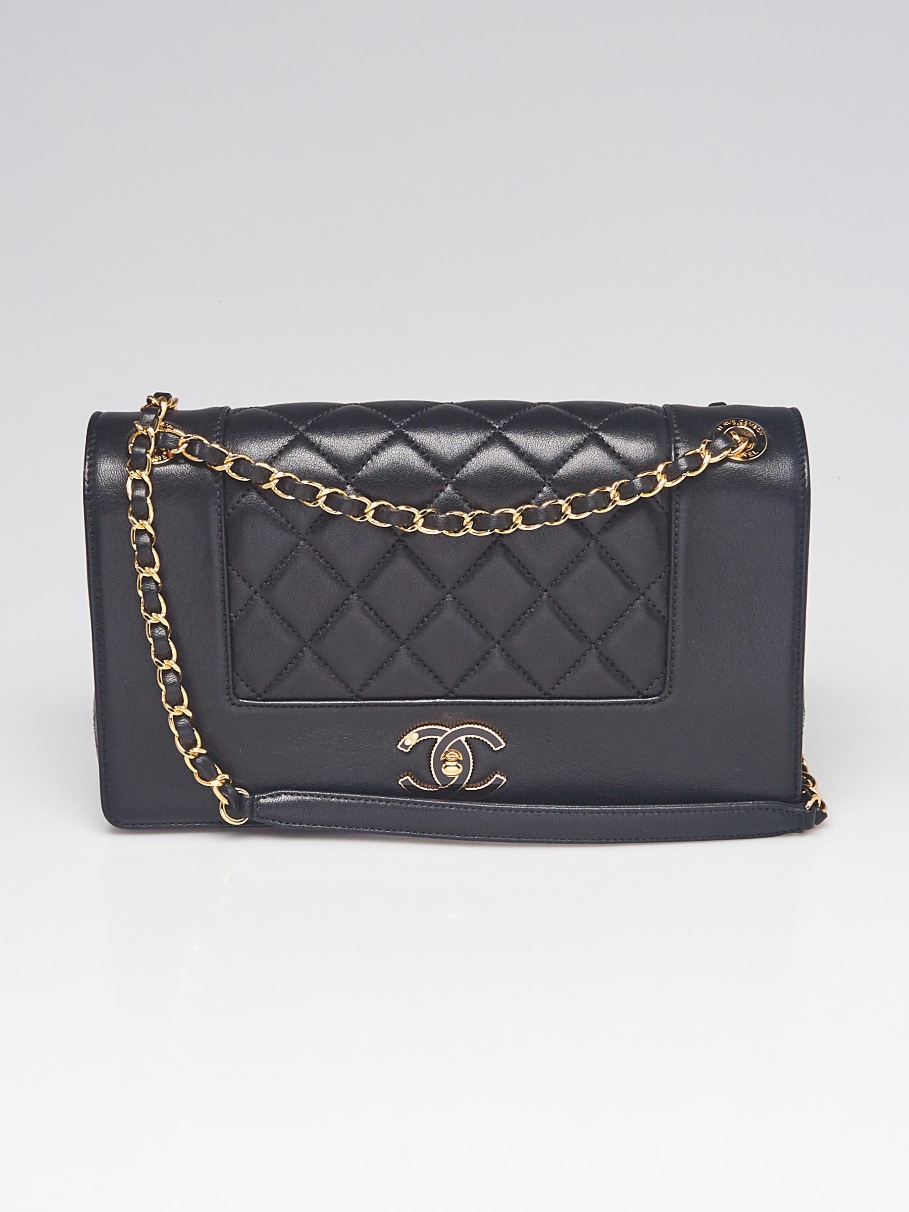 Chanel Black Quilted Sheepskin Leather Mademoiselle Vintage Flap Bag -  Yoogi's Closet