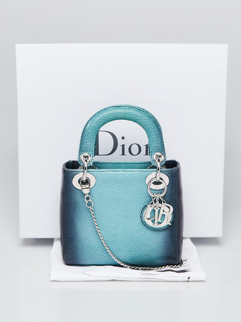 Dior, Bags, Lady Dior Mini Lizard Skin Crossbody Bag