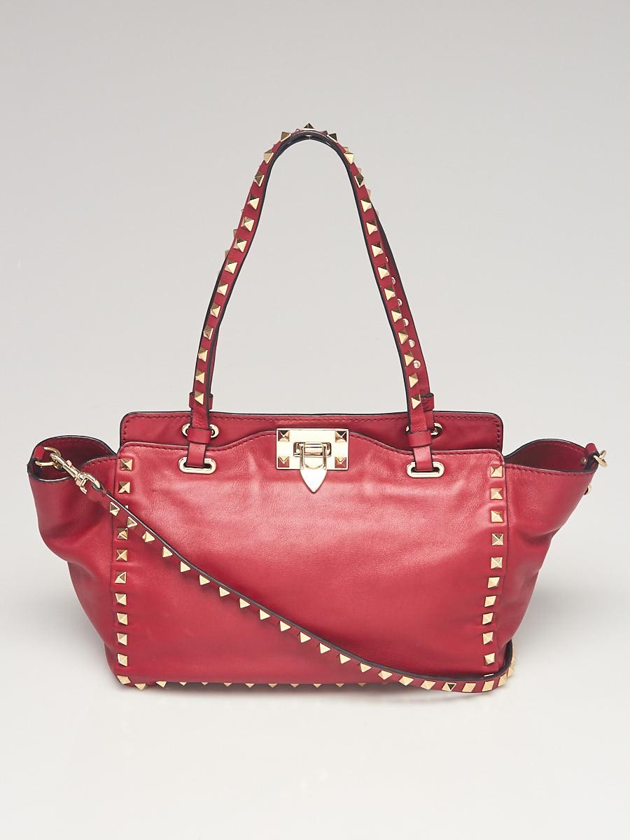 Red Grained-leather tote bag, Valentino Garavani