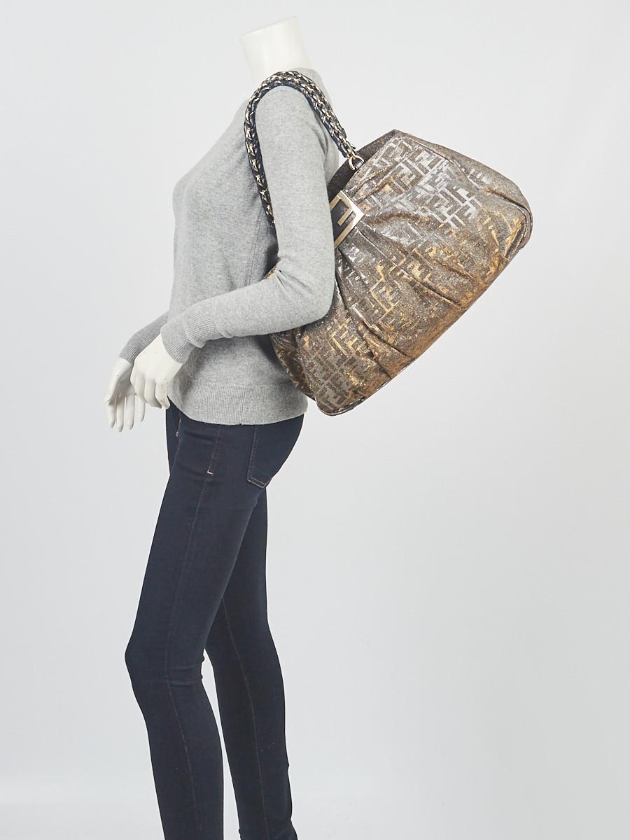 Fendi Tobacco Zucca Canvas Mia Flap Bag-8BR614 | Yoogi's Closet
